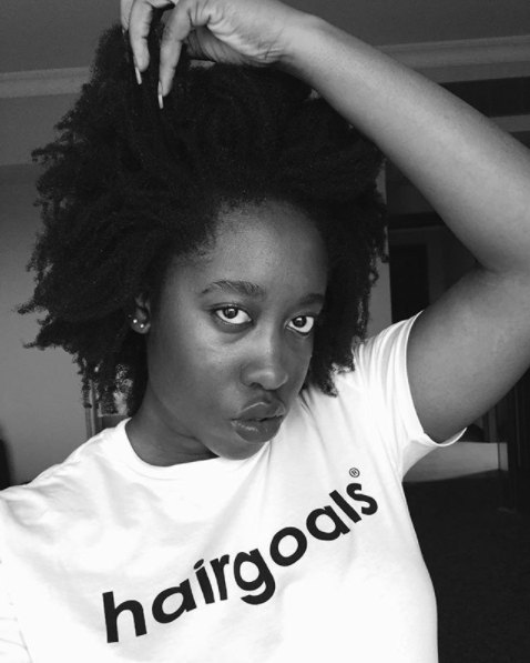 hairgoals natural hair care in use